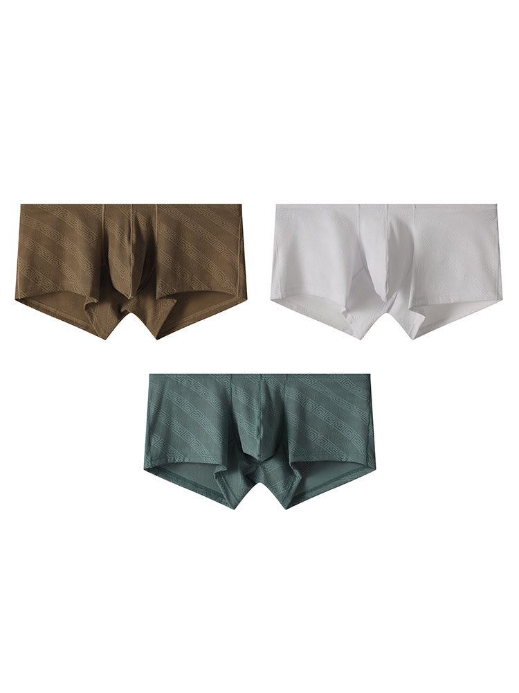 ORLVS Men's 3-Pack Large Pouch Trunks in Mid-Rise Polyamide Blend