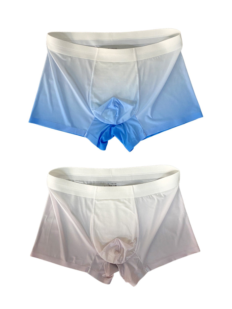 Orlvs-underwear-2 Pack Men's Ultra Thin Ice Silk Breathable Gradient Trunks-gay-underwear