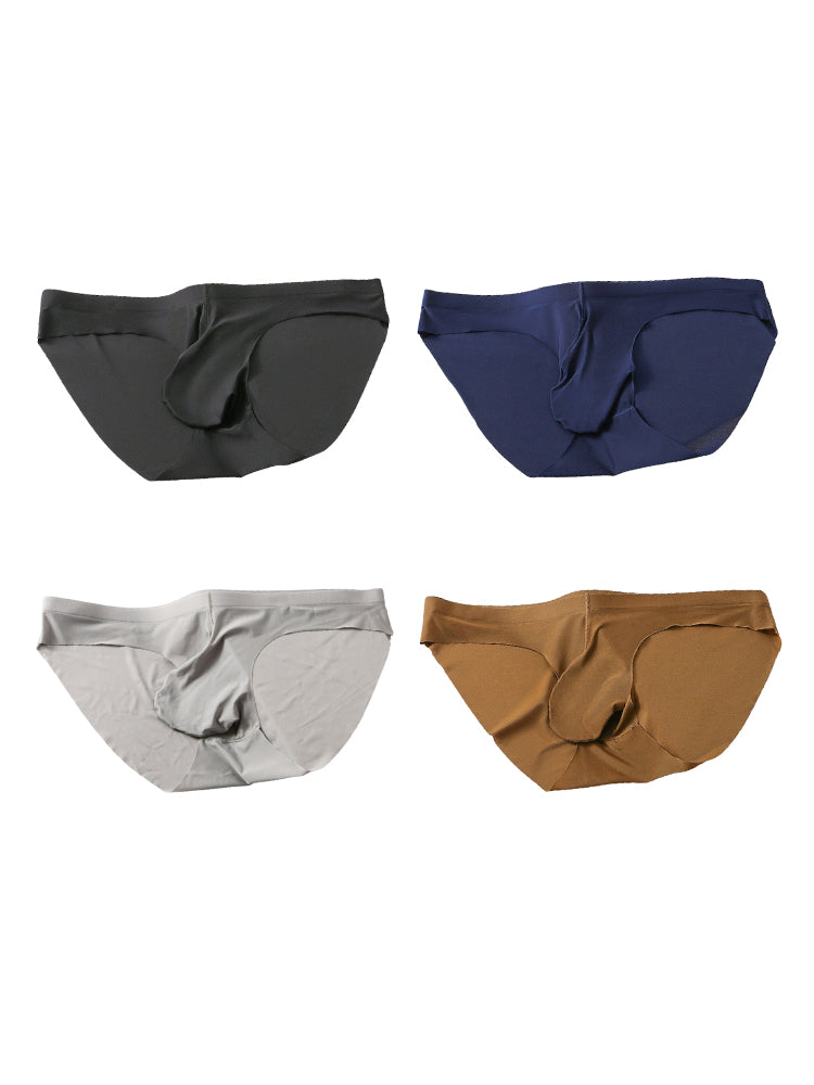 Orlvs-underwear-4 Pack Men's U-Pouch Ultra Thin Ice Silk Seamless Breathable Bikinis-gay-underwear