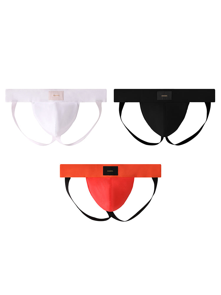 Orlvs-underwear-3 Pack Men's Anti-Cling 3D Large Pouch Slim Fit High Elastic Jockstraps-gay-underwear
