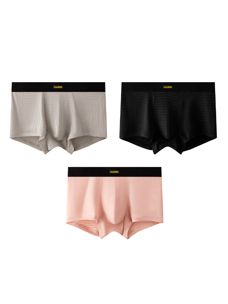 Orlvs-underwear-3 Pack Men's Ice Silk Lightweight Cool Breathable 3D Pouch Trunks-gay-underwear
