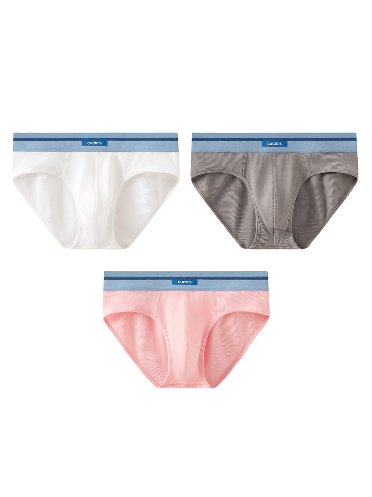 Orlvs-underwear-3 Pack Men's Comfort Cotton Stretchy Breathable Antibacterial Briefs-gay-underwear