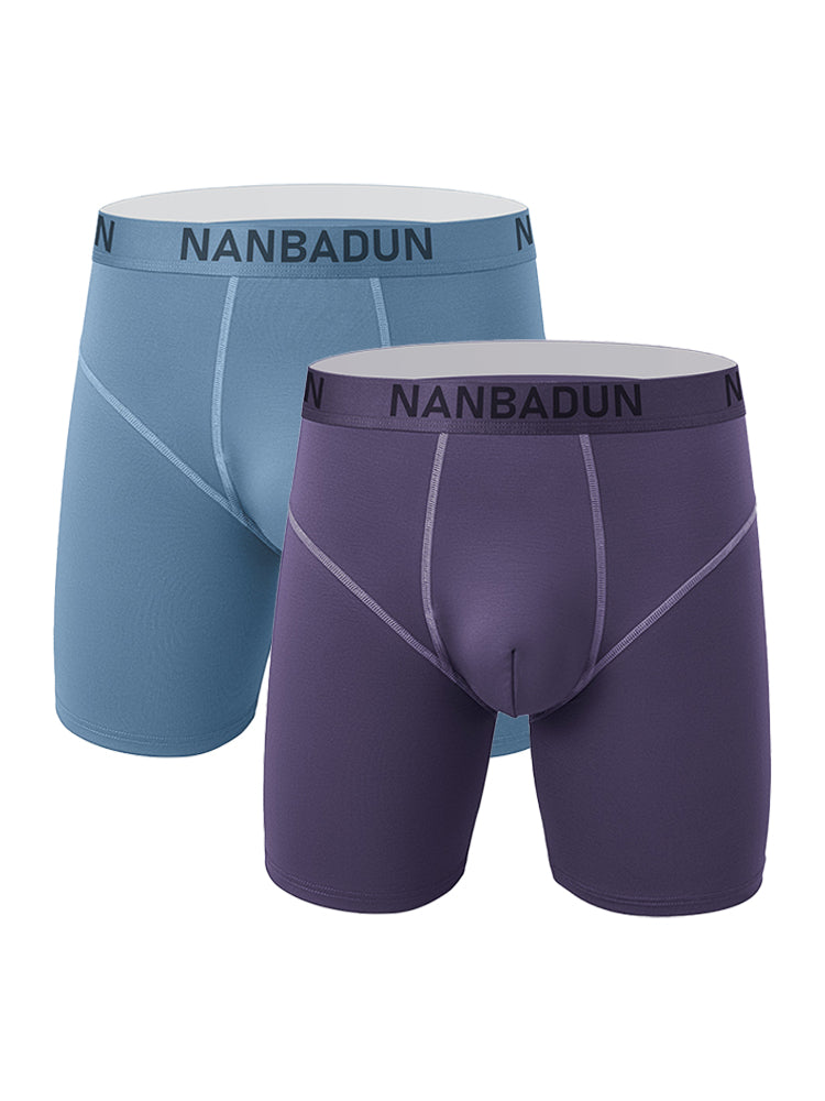 Orlvs-underwear-2 Pack Men's High Elastic Breathable Athletic Anti-Chafe Midway Briefs-gay-underwear
