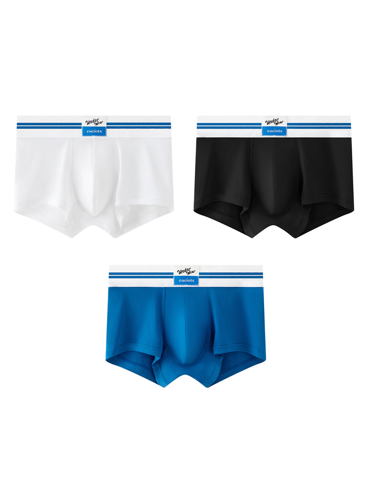 Orlvs-underwear-3 Pack Men's U-Pouch Double Layer 7A Antibacterial Breathable Trunks-gay-underwear