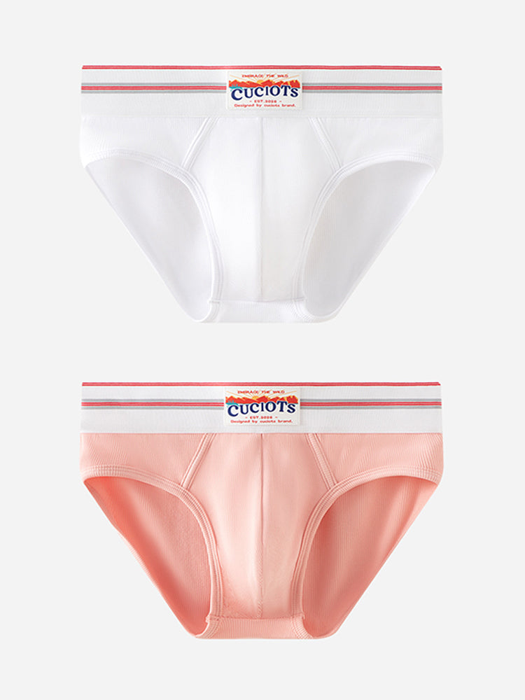 Orlvs-underwear-2 Pack Men's Modal U-Pouch Anti-Cling Breathable Quick Dry Briefs-gay-underwear