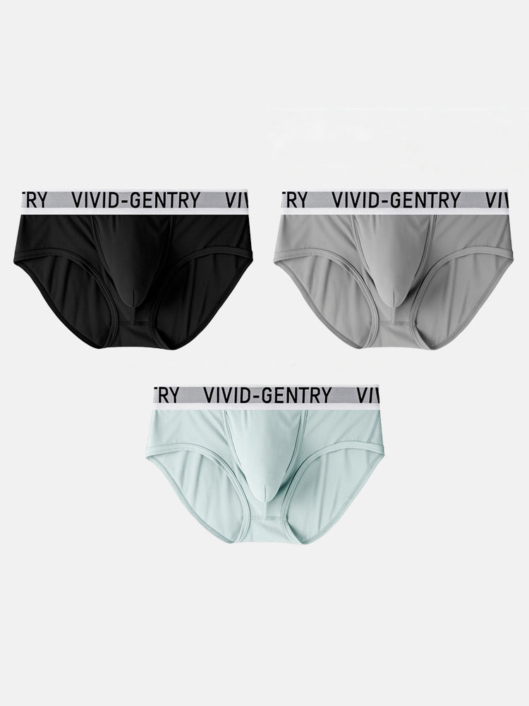 ORLVS Men's 3-Pack Mesh Pouch Briefs with Molded Design