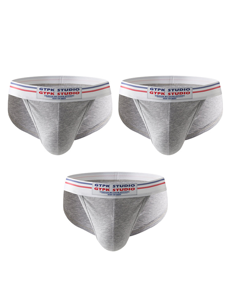 ORLVS Men's 3-Pack Mesh Pouch Briefs with Wide Waistband