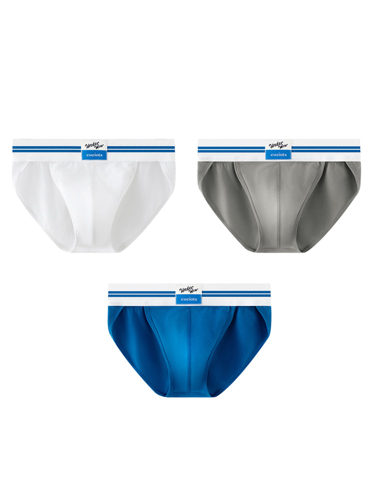 Orlvs-underwear-3 Pack Men's U-Cut 3D Large Pouch High Elastic Briefs-gay-underwear
