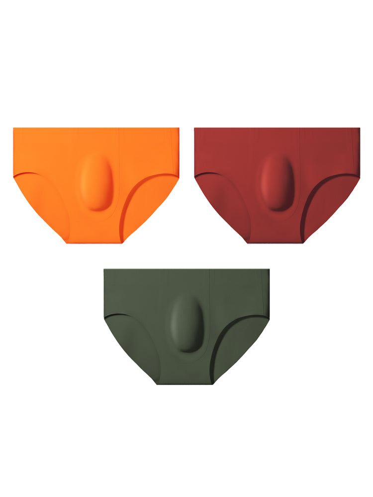 Orlvs-underwear-3 Pack Men's 3D Contoured Pouch Cool Seamless Briefs-gay-underwear