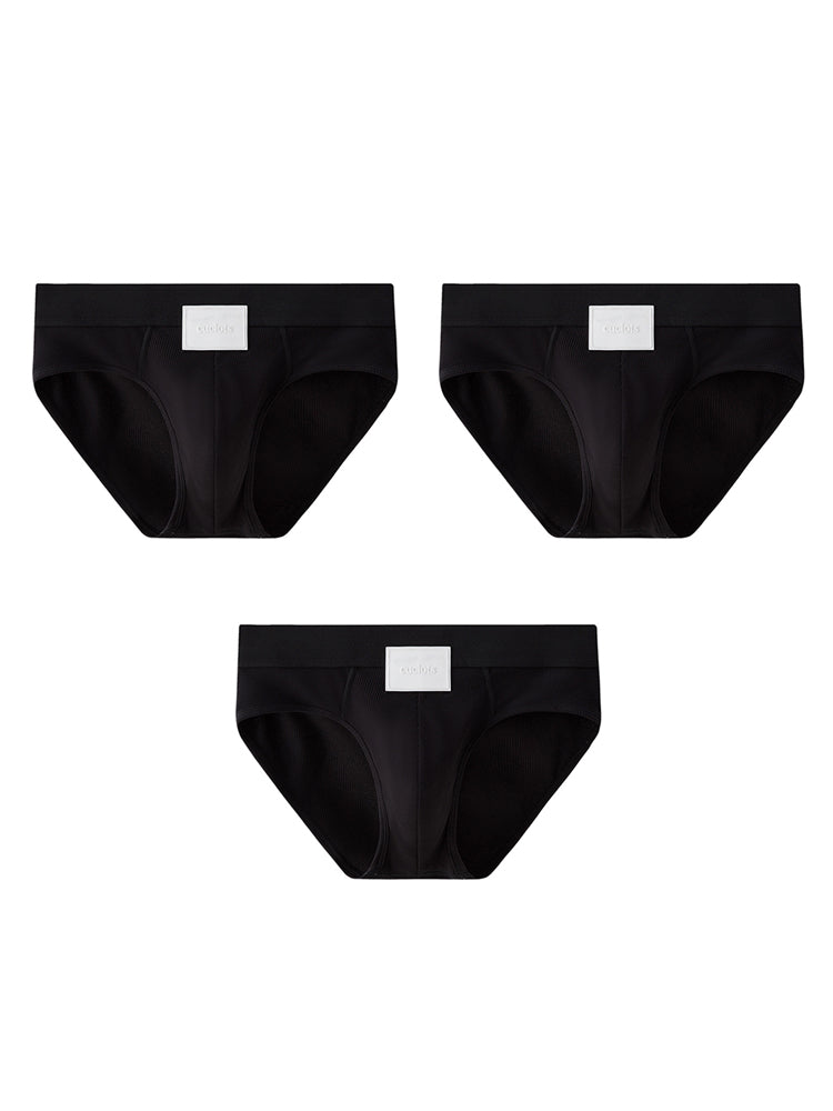 Orlvs-underwear-3 Pack Men's 3D Pouch High Elastic Antibacterial Breathable Cotton Seamless Briefs-gay-underwear