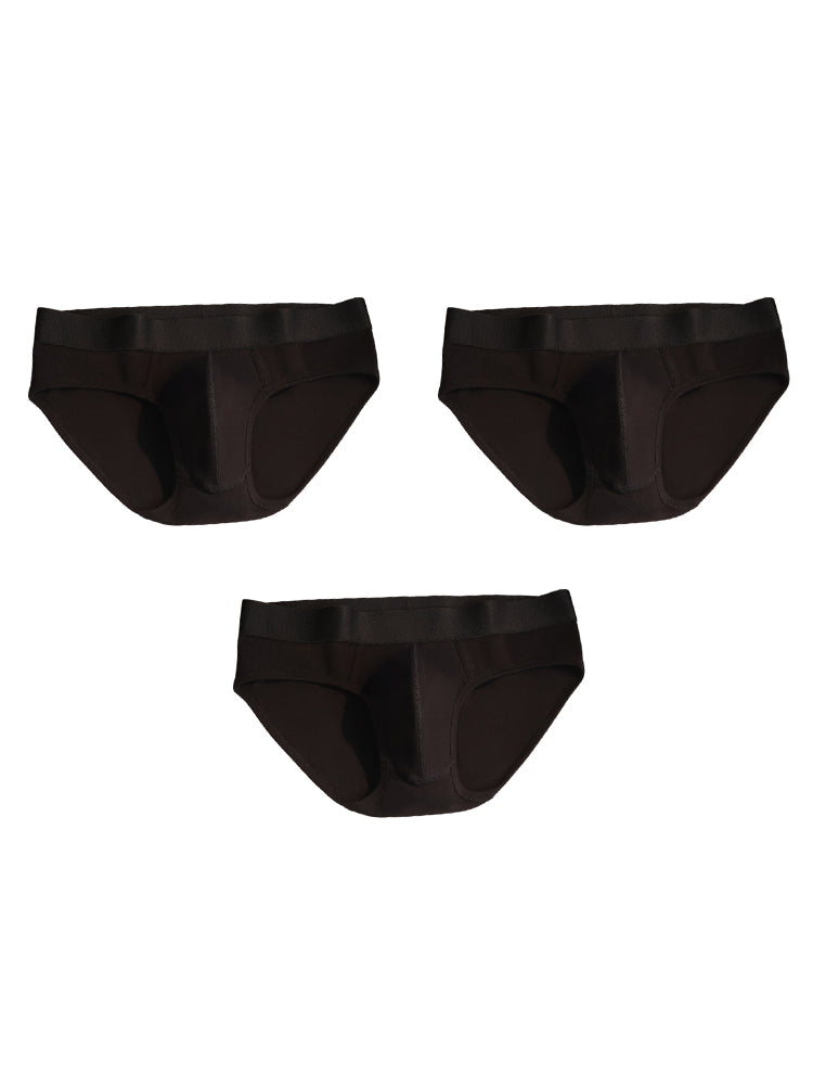 Orlvs-underwear-3 Pack Men's Cotton Breathable Large Pouch Double Layer Briefs-gay-underwear