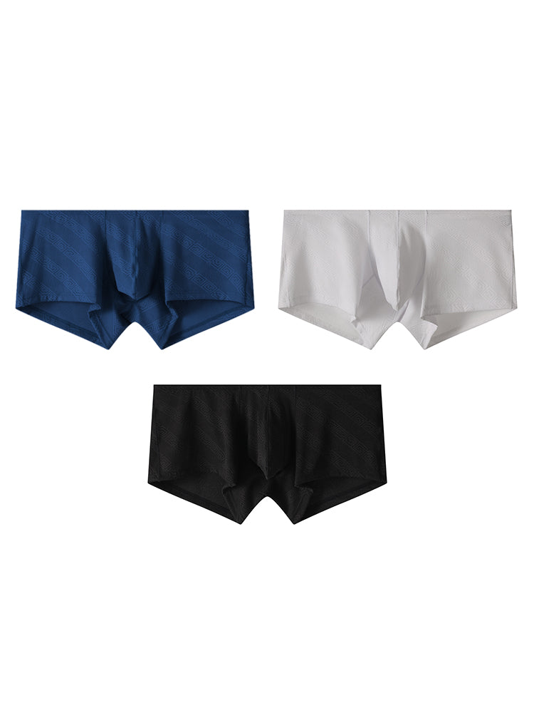 ORLVS Men's 3-Pack Large Pouch Trunks in Mid-Rise Polyamide Blend