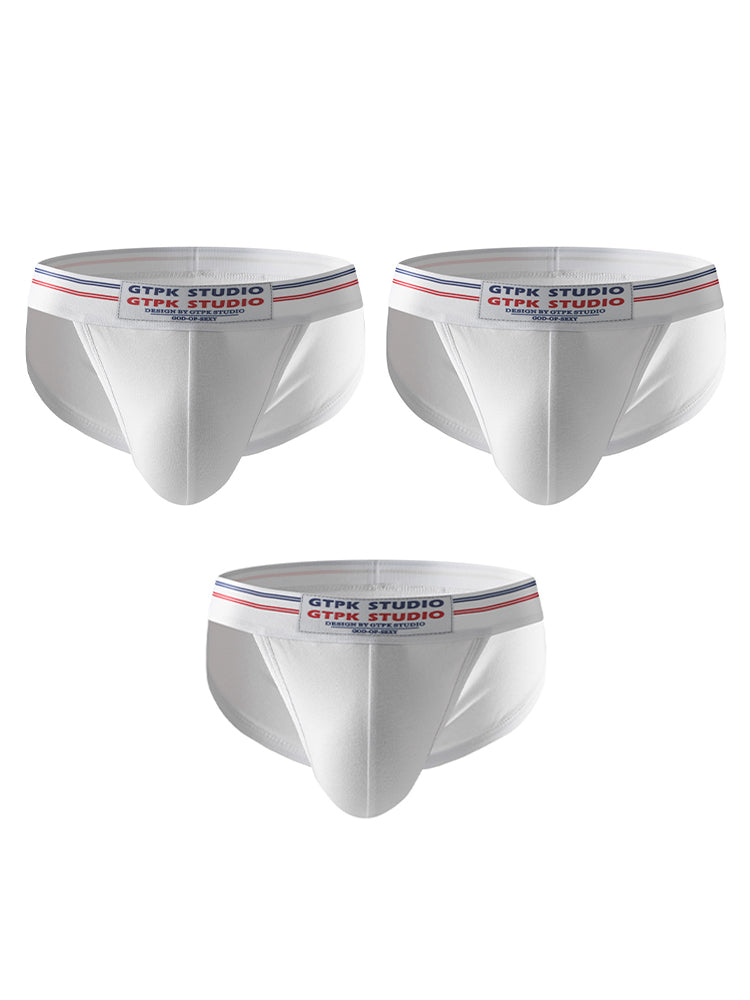 ORLVS Men's 3-Pack Mesh Pouch Briefs with Wide Waistband