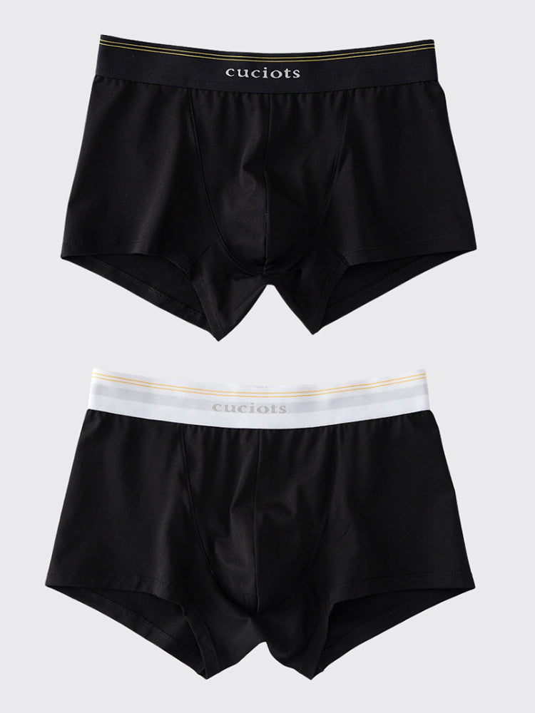 Orlvs-underwear-2 Pack Men's U-Pouch Cotton Moisture Wicking Trunks-gay-underwear