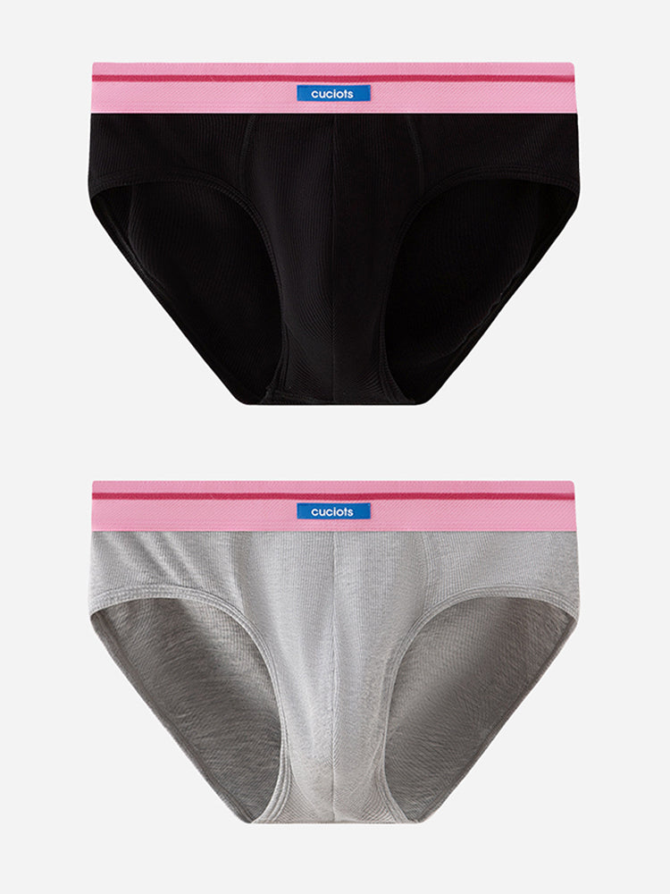 Orlvs-underwear-2 Pack Men's U-Pouch Modal Support Breathable Briefs-gay-underwear