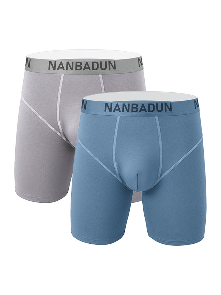 Orlvs-underwear-2 Pack Men's High Elastic Breathable Athletic Anti-Chafe Midway Briefs-gay-underwear