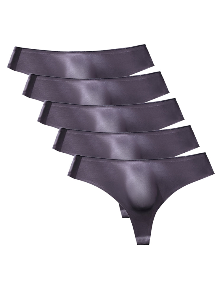 ORLVS Men's 5-Pack Low-Rise Lace Bikini Underwear with Floral Waistband and Mesh Body