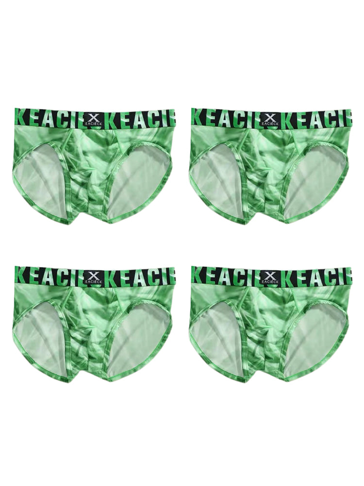 Orlvs-underwear-4 Pack Men's U-Pouch Breathable Ice Silk Print Athletic Briefs-gay-underwear