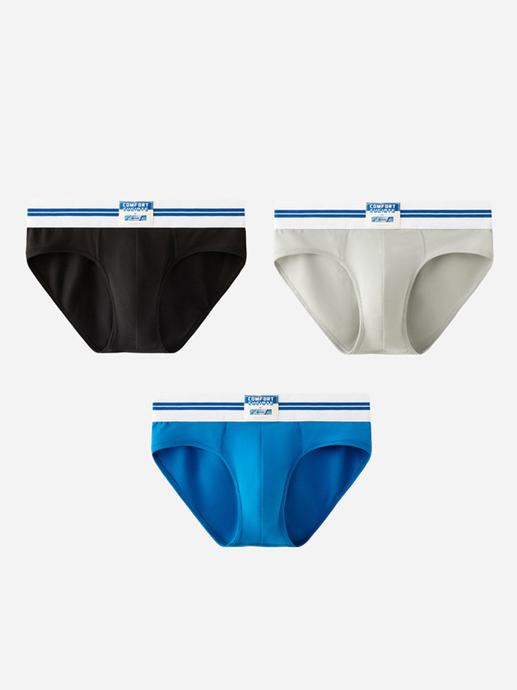 Orlvs-underwear-3 Pack Men's U-Pouch High Elastic Modal Briefs-gay-underwear