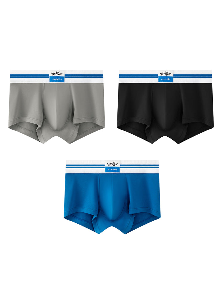 Orlvs-underwear-3 Pack Men's U-Pouch Double Layer 7A Antibacterial Breathable Trunks-gay-underwear