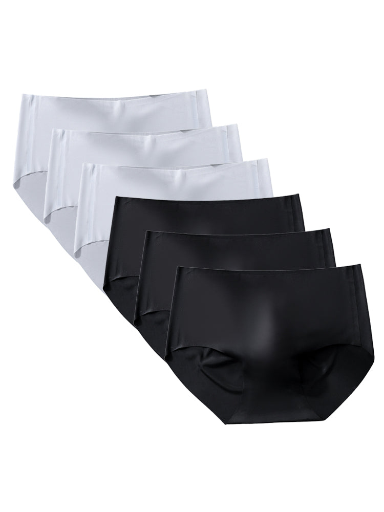 ORLVS Men's 6-Pack Low-Rise Molded Pouch Briefs with Seamless Back