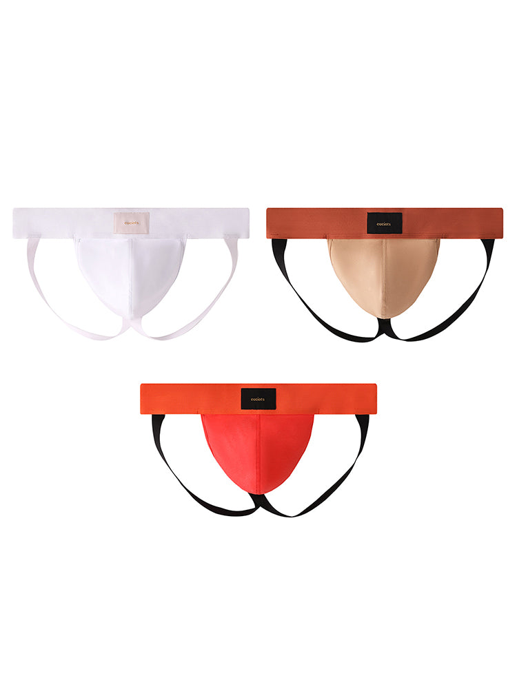 Orlvs-underwear-3 Pack Men's Anti-Cling 3D Large Pouch Slim Fit High Elastic Jockstraps-gay-underwear