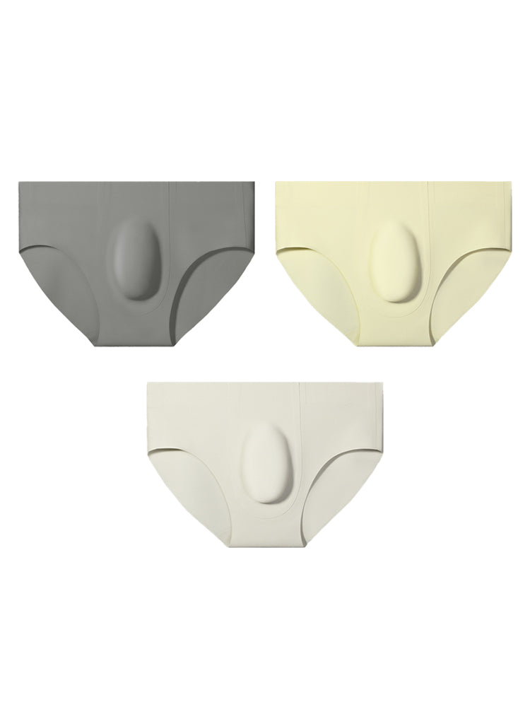 Orlvs-underwear-3 Pack Men's 3D Contoured Pouch Cool Seamless Briefs-gay-underwear