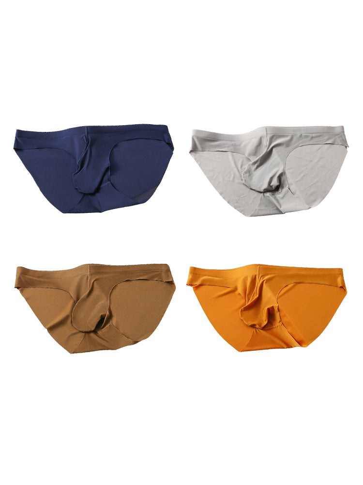 Orlvs-underwear-4 Pack Men's U-Pouch Ultra Thin Ice Silk Seamless Breathable Bikinis-gay-underwear
