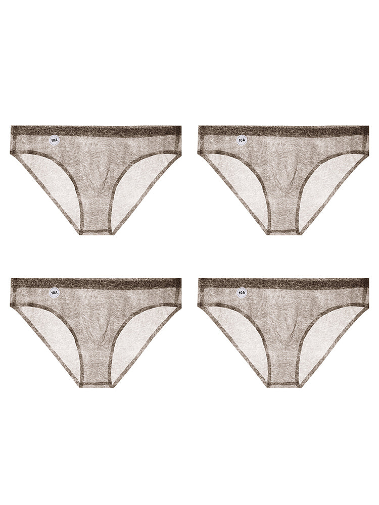Orlvs-underwear-4 Pack Men's Ice Silk Cool 10A Antibacterial Print Seamless Breathable Briefs-gay-underwear