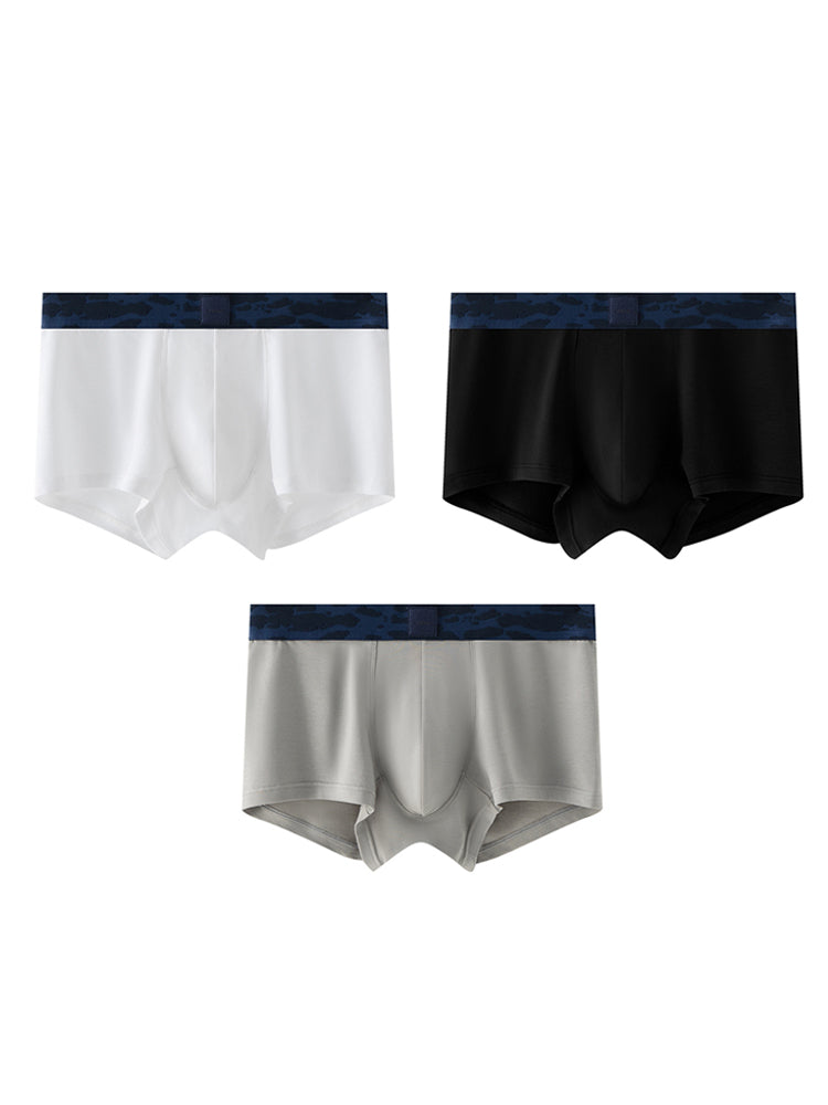Orlvs-underwear-3 Pack Men's Modal 7A Antibacterial Moisture Wicking Quick Dry U-Pouch Trunks-gay-underwear
