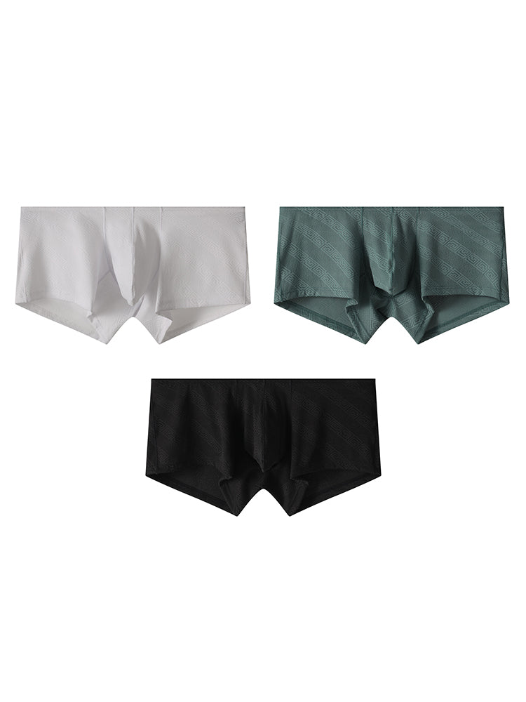ORLVS Men's 3-Pack Large Pouch Trunks in Mid-Rise Polyamide Blend