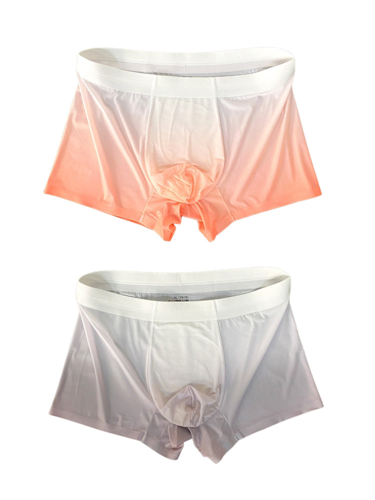 Orlvs-underwear-2 Pack Men's Ultra Thin Ice Silk Breathable Gradient Trunks-gay-underwear