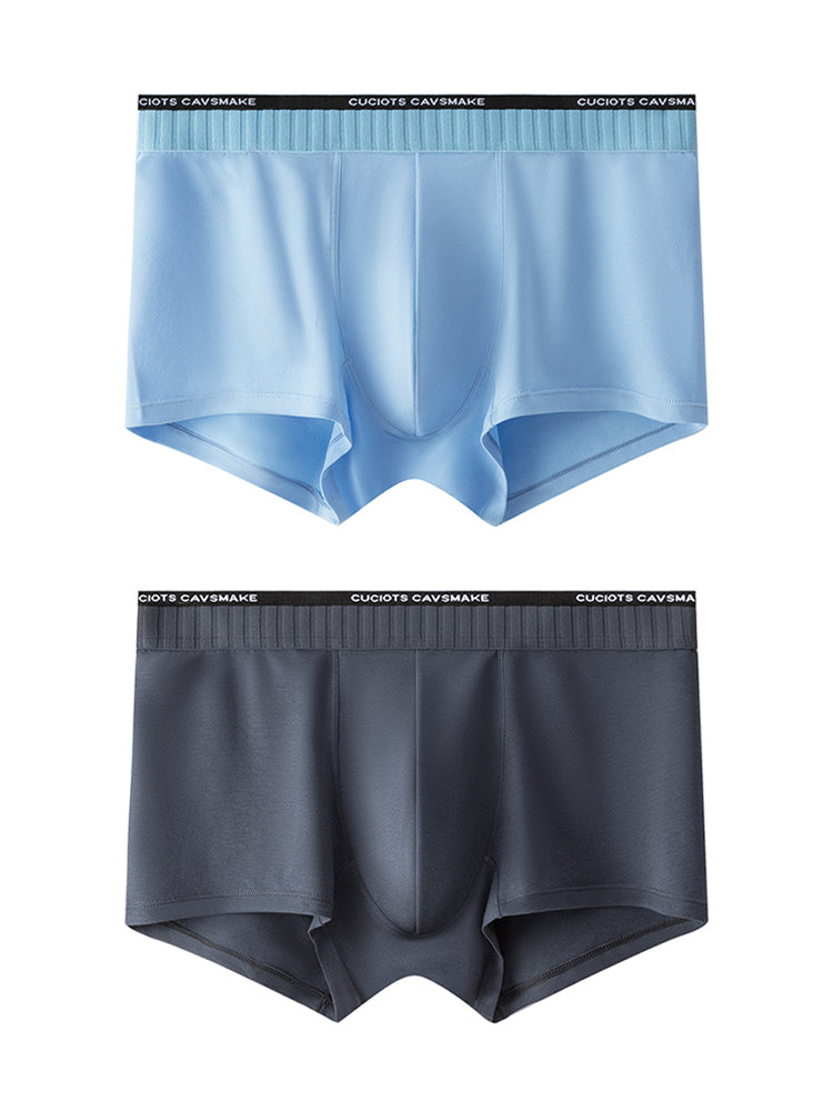 ORLVS Men's 2-Pack Cotton Pouch Trunks with Large Pouch Design