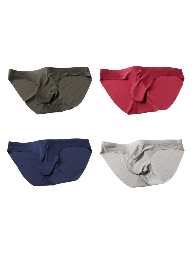 Orlvs-underwear-4 Pack Men's U-Pouch Ultra Thin Ice Silk Seamless Breathable Bikinis-gay-underwear