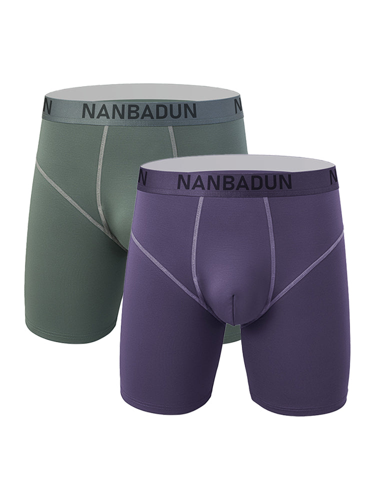 Orlvs-underwear-2 Pack Men's High Elastic Breathable Athletic Anti-Chafe Midway Briefs-gay-underwear