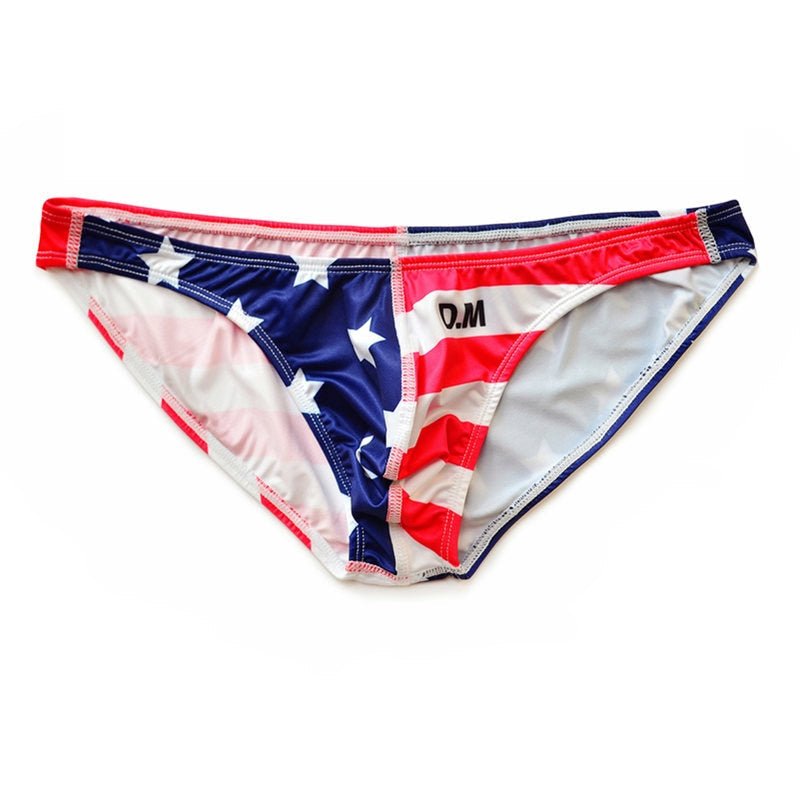 ORVLS Desmiit Stars + Stripes Ultra Thin Swim Briefs gay underwear