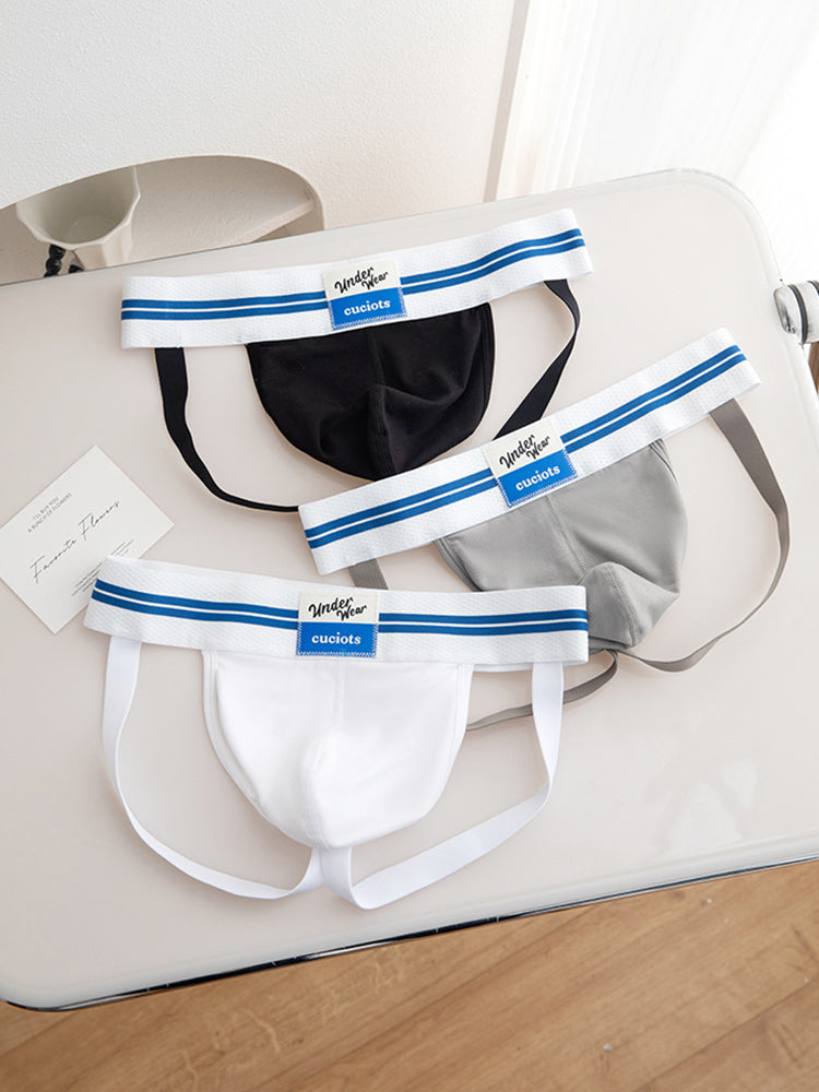 ORLVS Men's 2-Pack Modal Cotton Jockstraps with U-Shaped Pouch