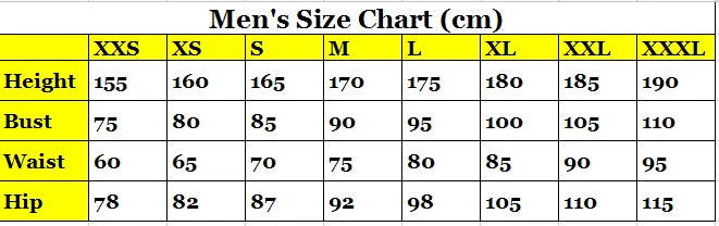 size chart of Latex Puppy Singlet