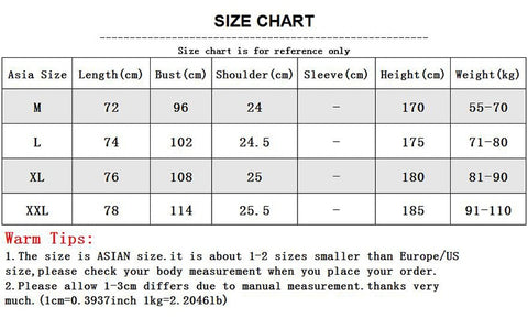 size chart of Mens Mesh Stringer Tank Tops - ORLVS.com - gay men's gym tank tops. mesh tank tops and activewear