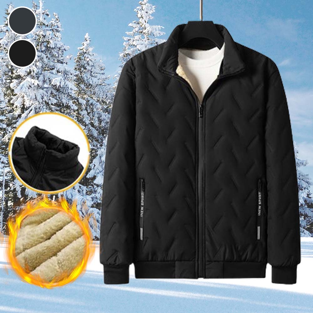 New men's winter velvet warm stand-up collar cotton jacket