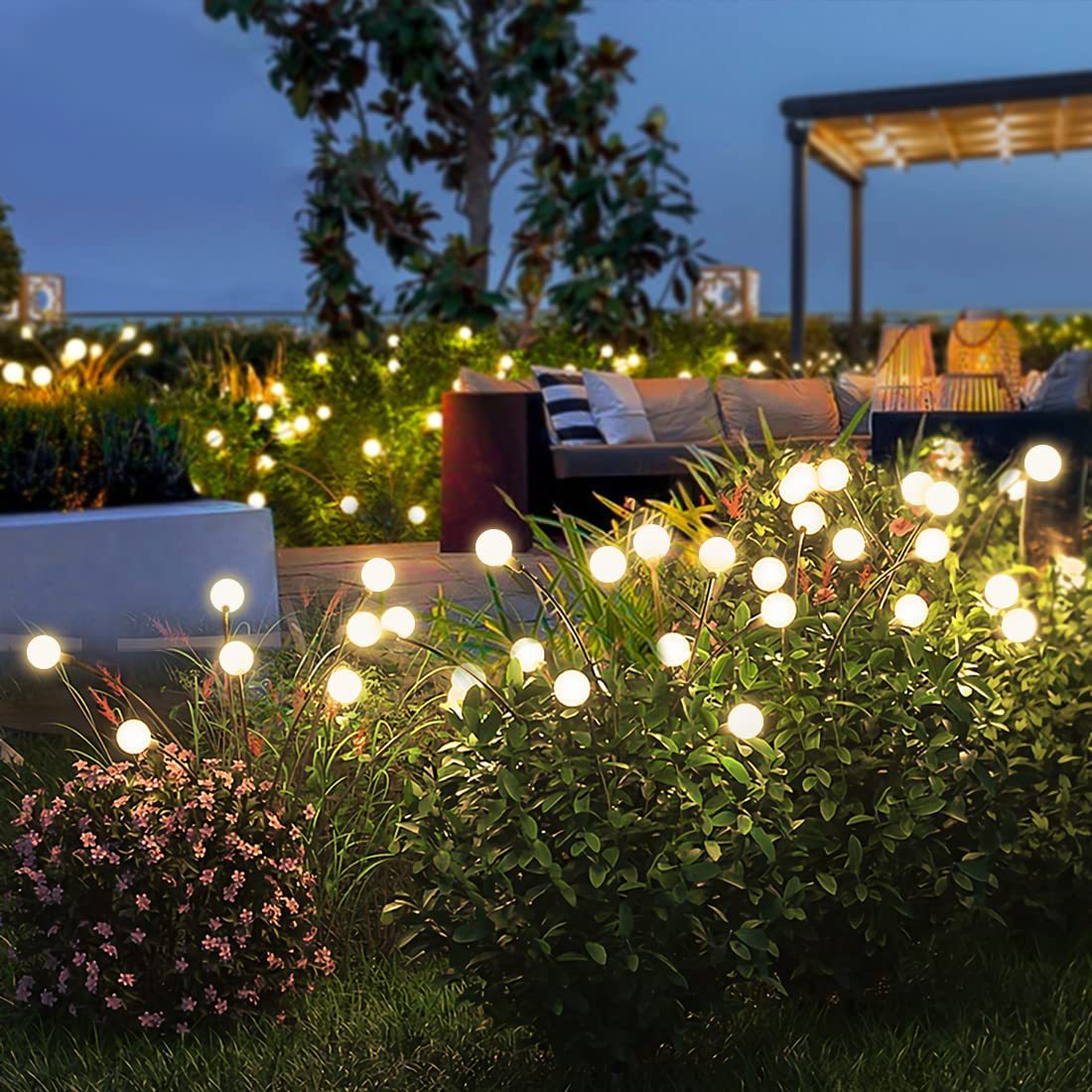 💡10 LED Firefly Lights Solar Lights,  Waterproof Solar Lighting Garden Lighting💡