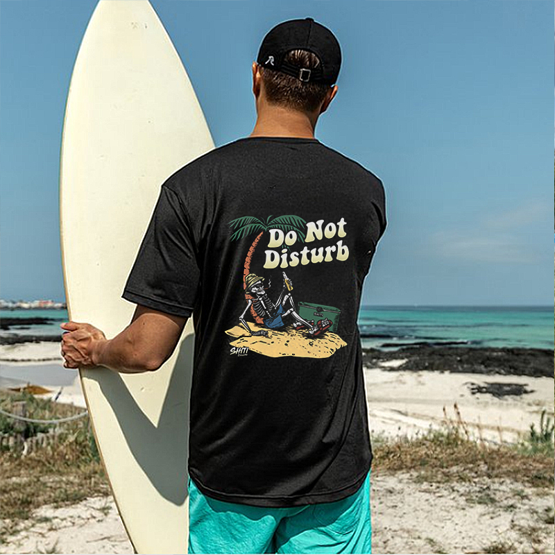 Men's Skull Outdoor Surfing Beach Resort T-shirt