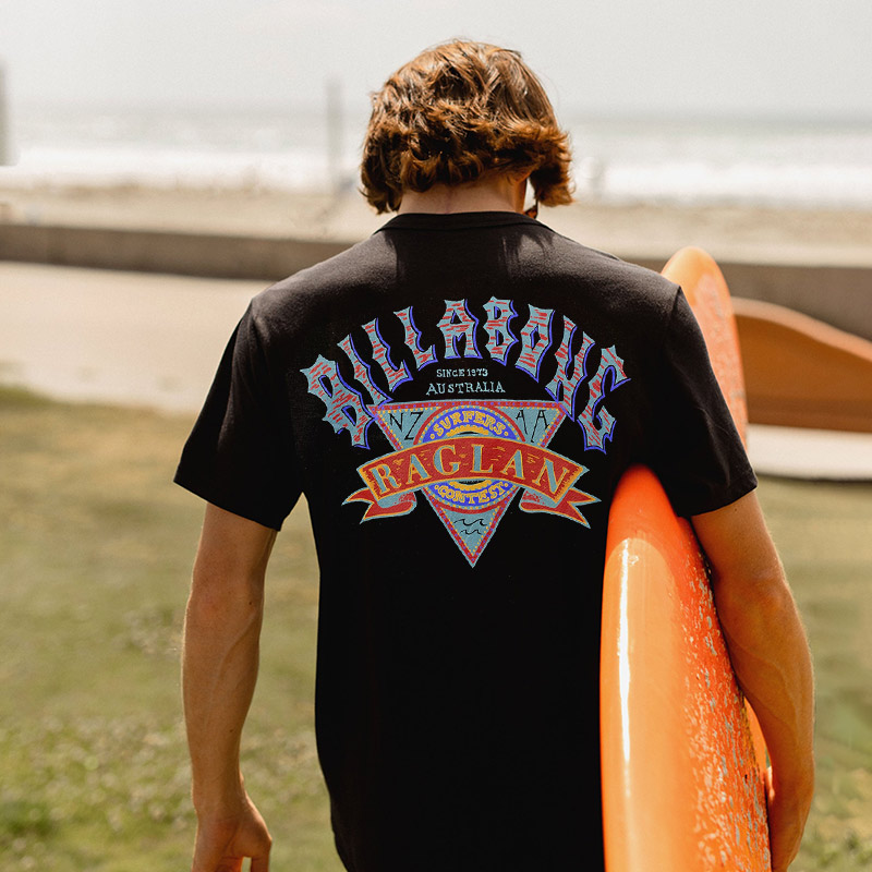 Men's Surf Print Beach Vacation Short Sleeve T-Shirt