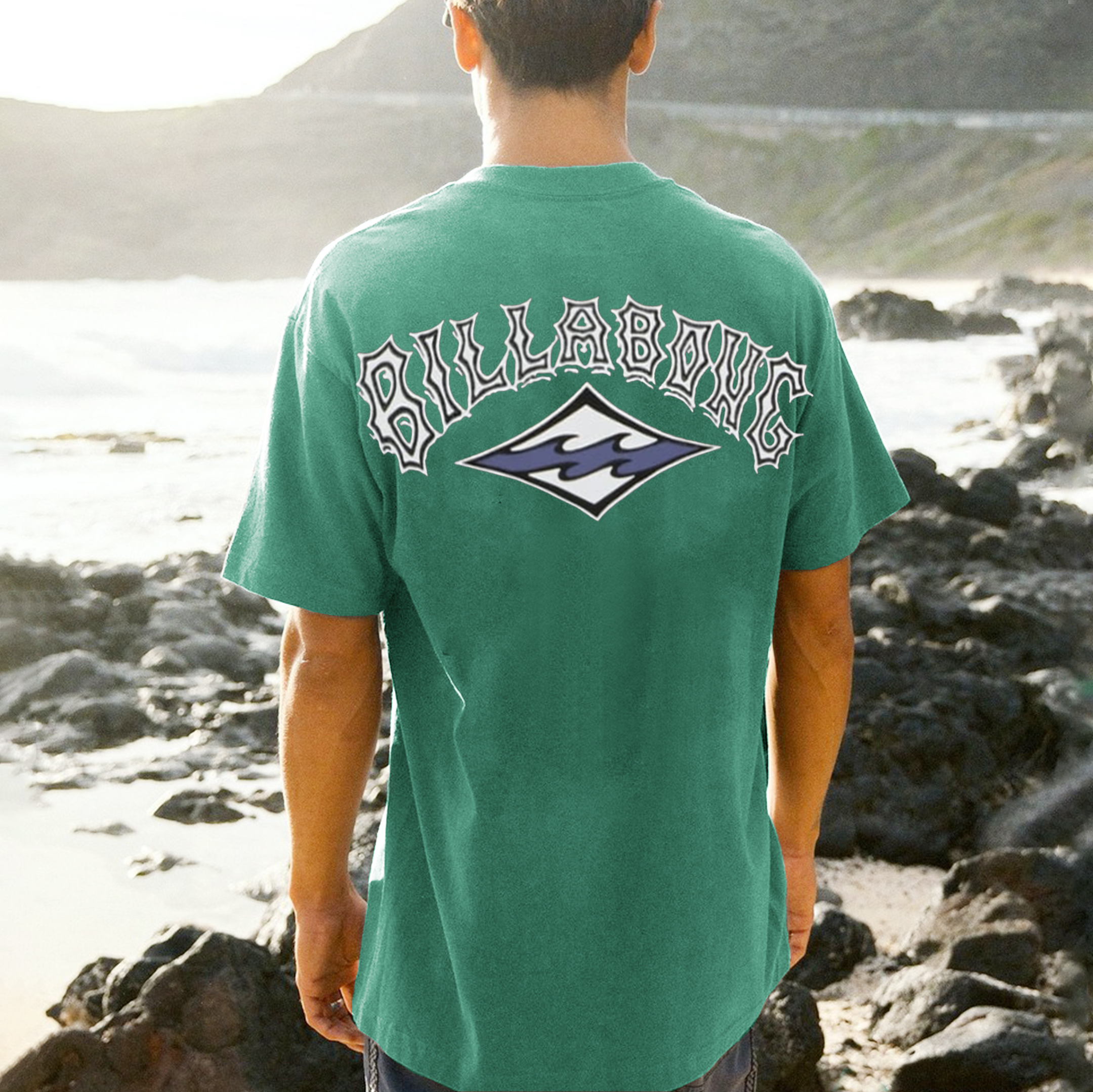 Unisex Vintage BL Printed Surf Wear T-shirt