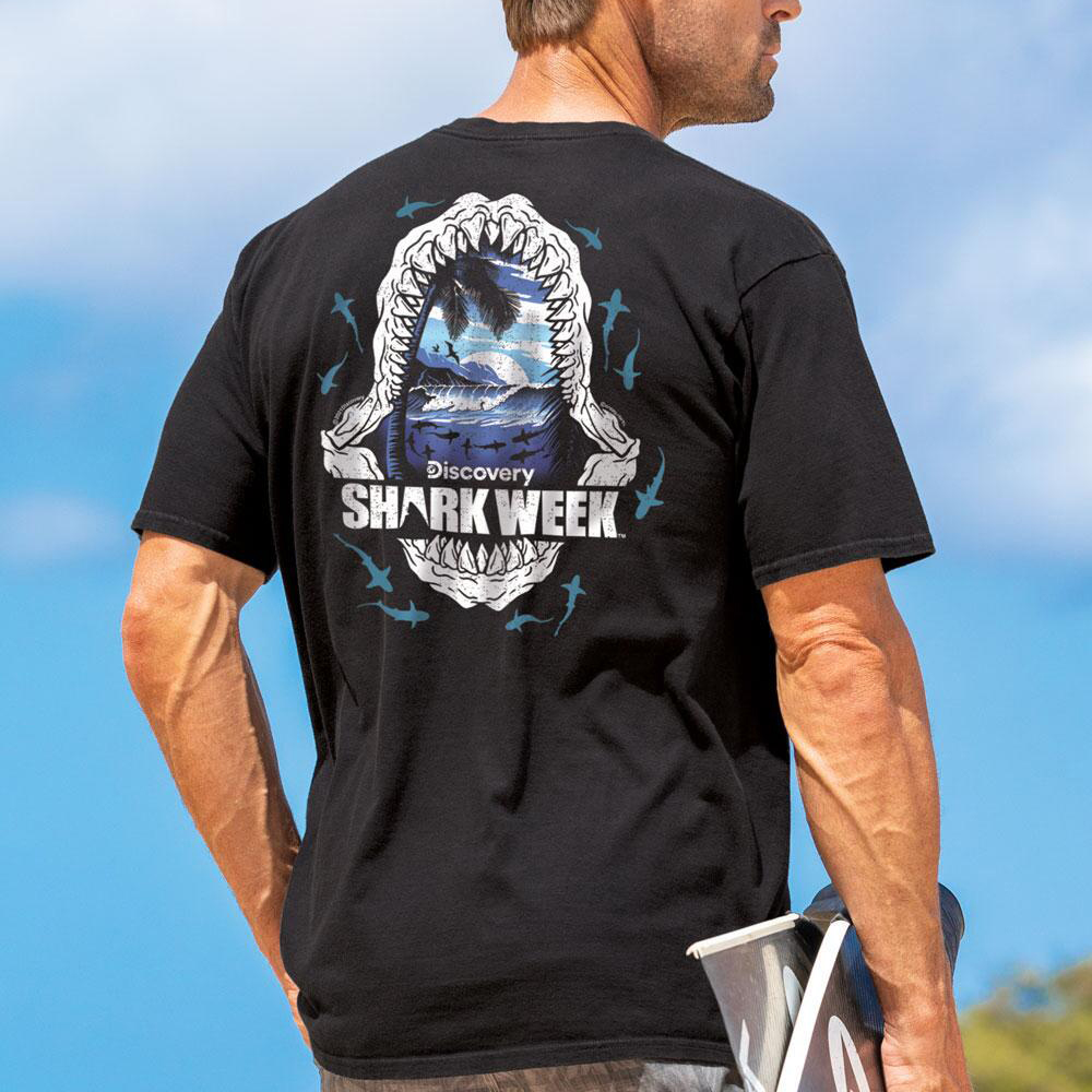 Short-Sleeve Dc Sharky Waters Black Crewneck T-Shirt