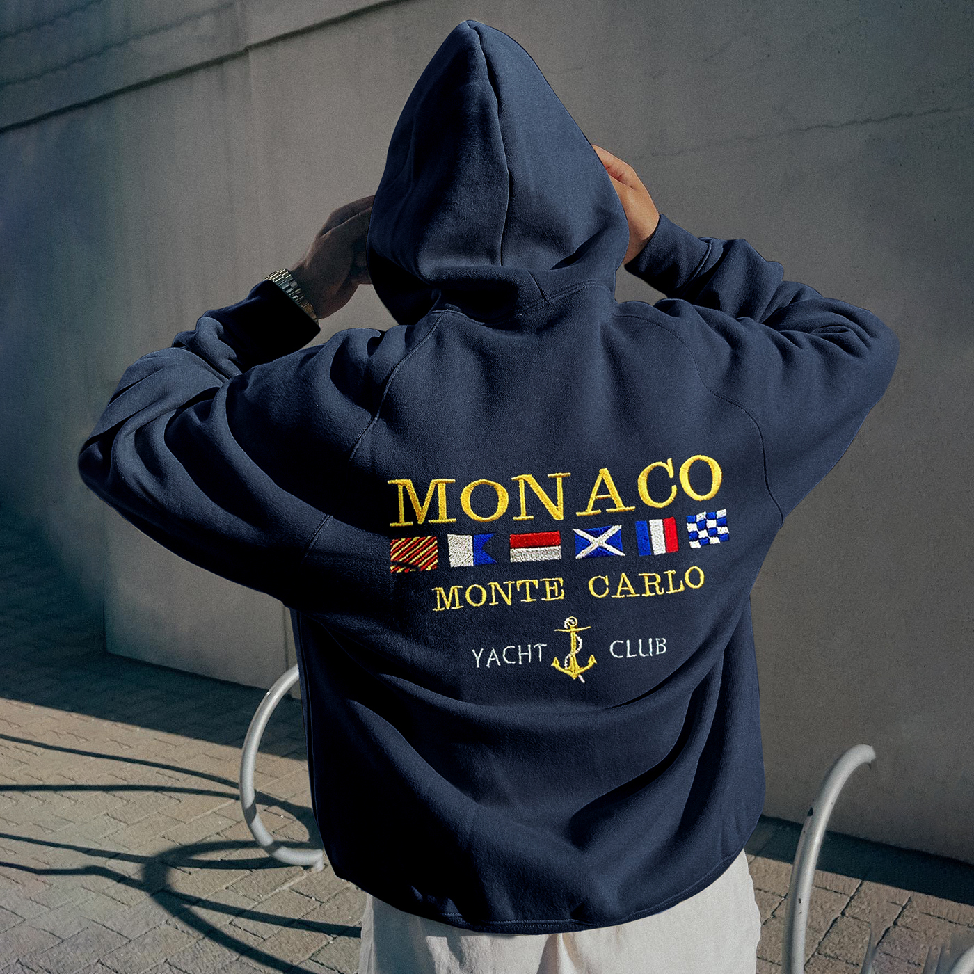 Vintage Casual Monaco Monte Carlo Yacht Club Hoodie