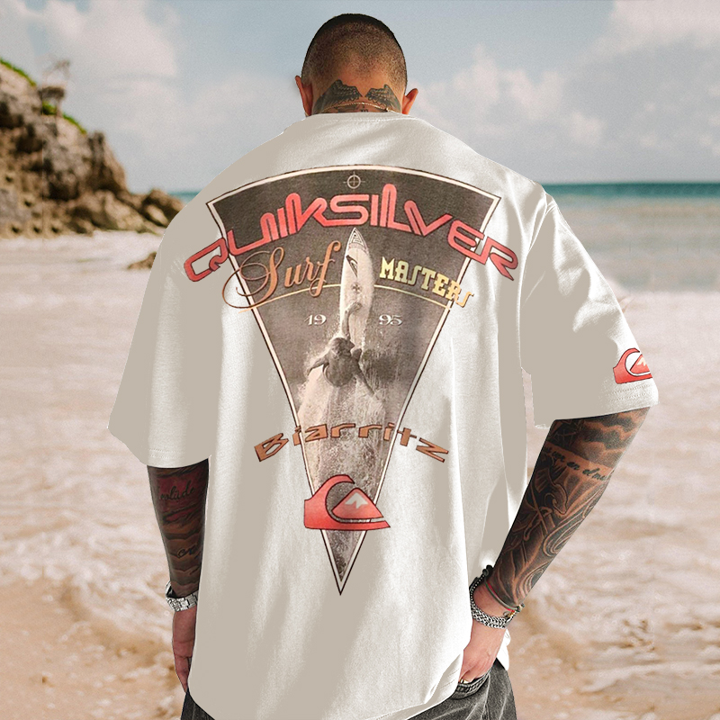 Beach Surfing Brand Printing Retro T-shirt