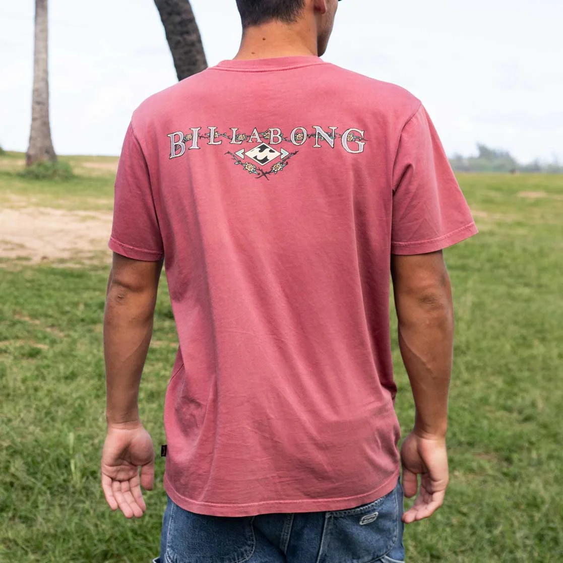 Men's Vintage Tee Surf Wave Print Beach Short Sleeve T-Shirt