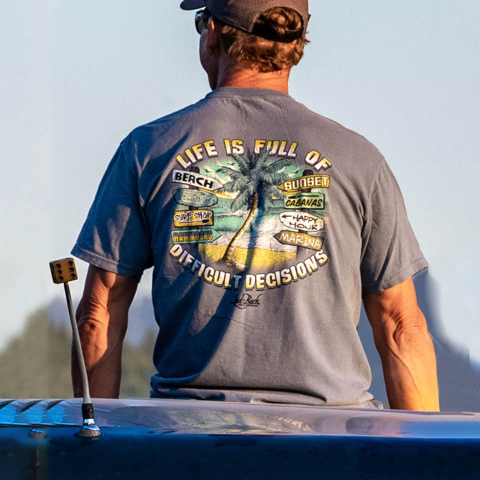 Men's Vintage Surf Print Beach Resort T-Shirt
