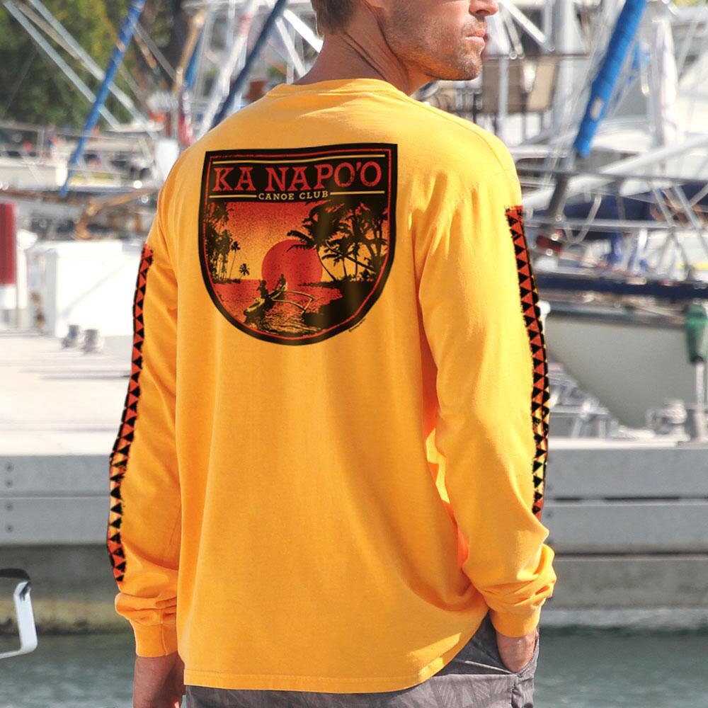 Ka Napoo Canoe Club Mango Classic Long Sleeve Crew Neck T-sh